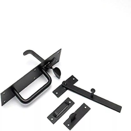 Suffolk Thumb Latch Heavy Duty Garden Gate Shed Cottage Door Catch Lock Set Black